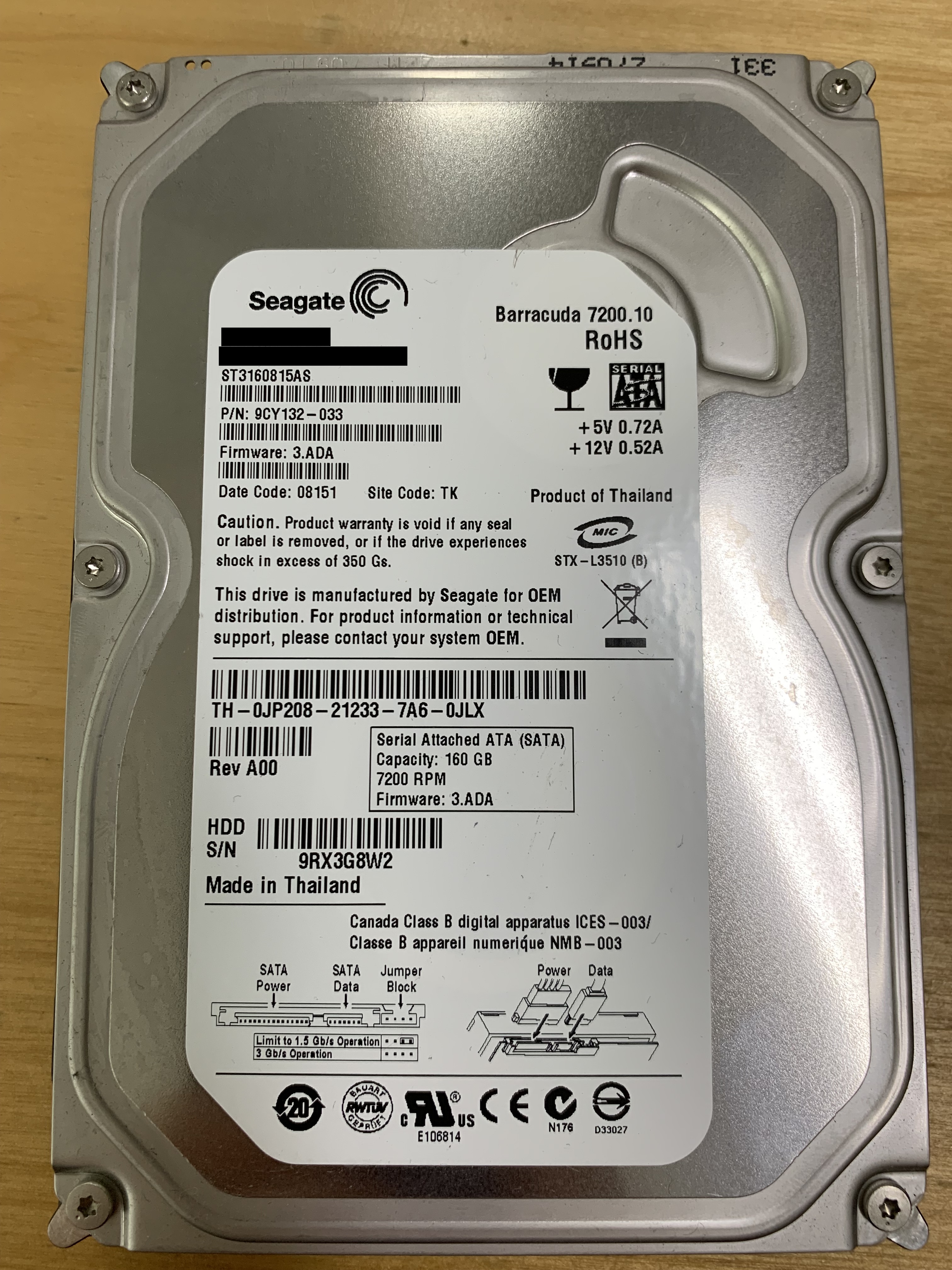 Seagate Barracuda 160GB (ST3160815AS)