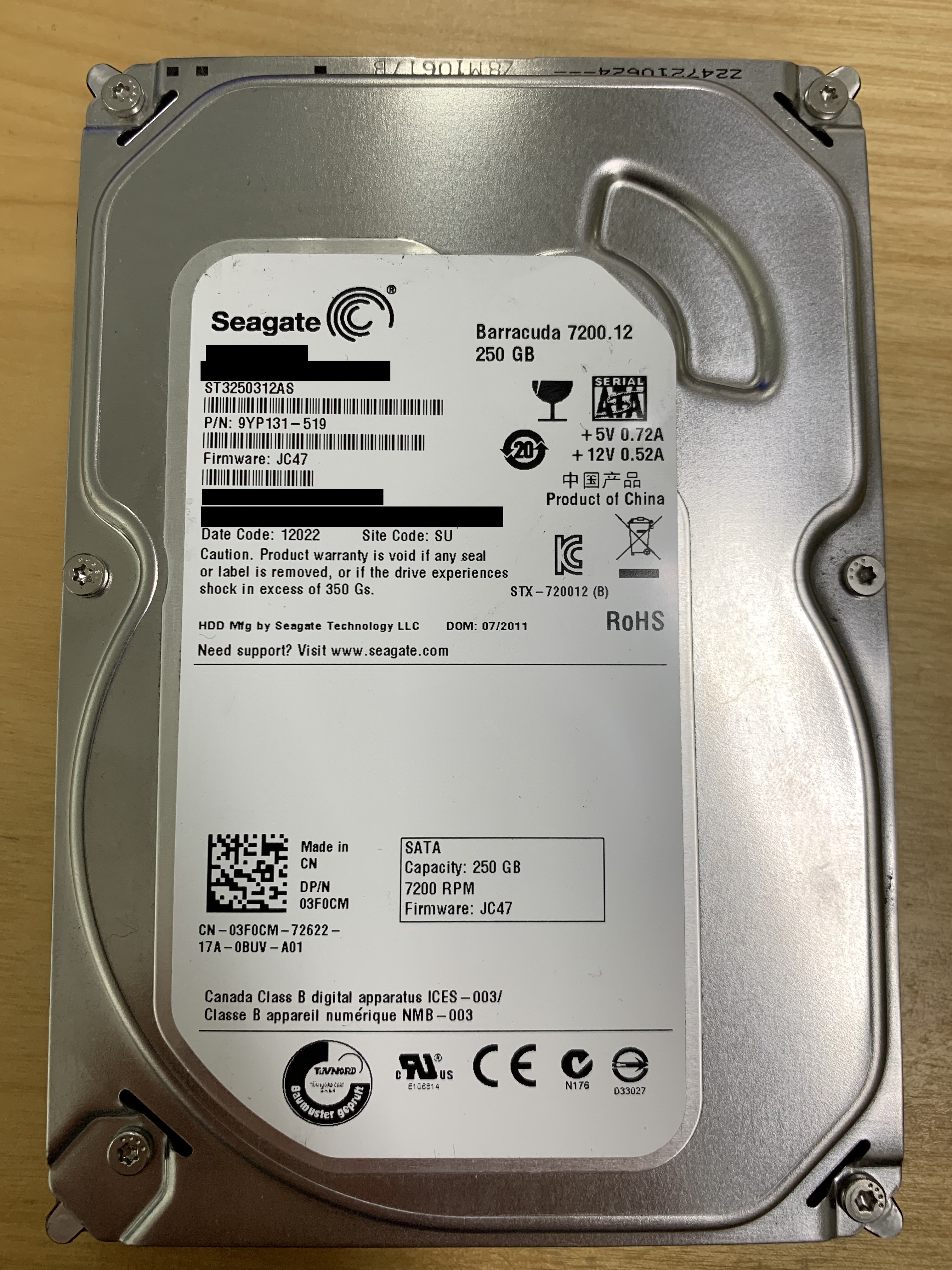 Seagate Barracuda 250GB (ST3250312AS)